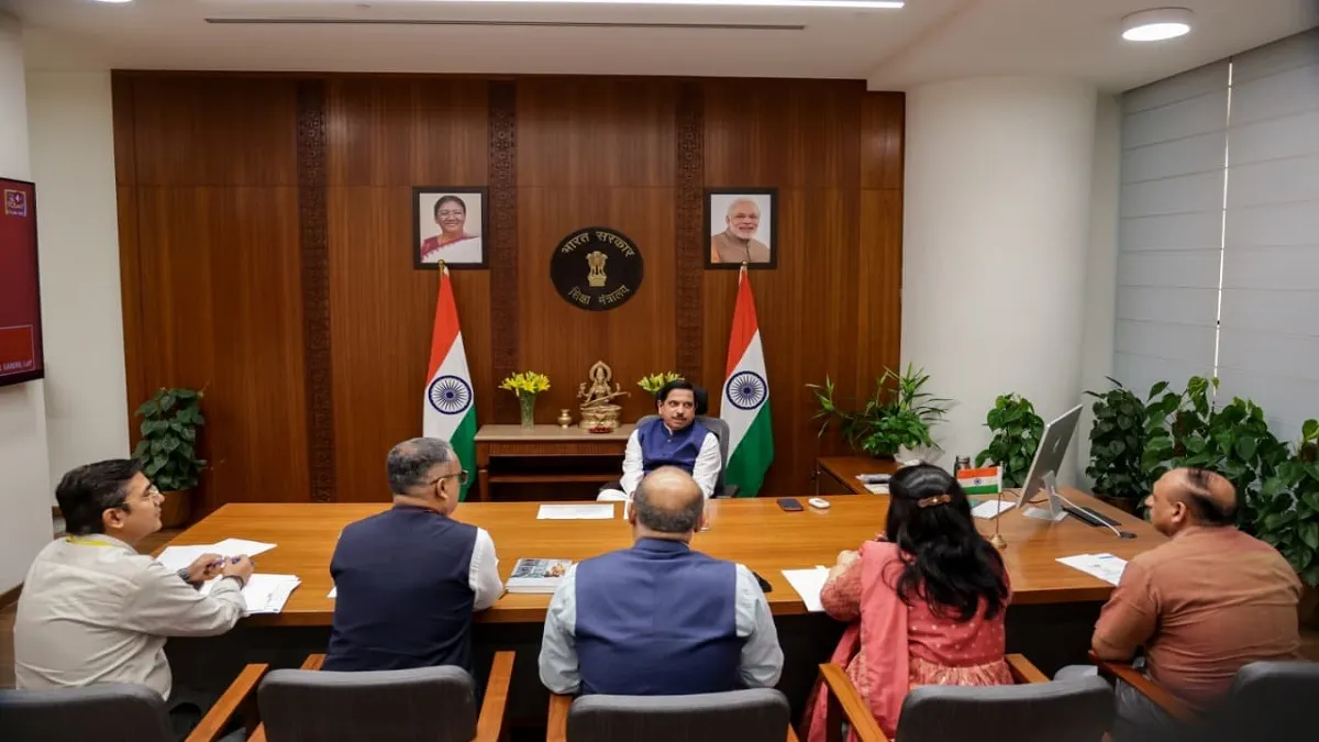 Education Minister Pralhad Joshi Conducts Review Meeting