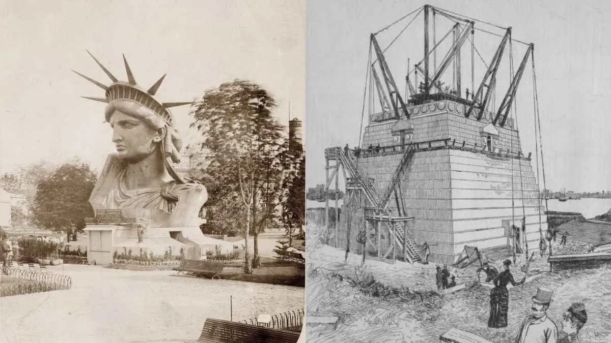 Construction of Statue of Liberty