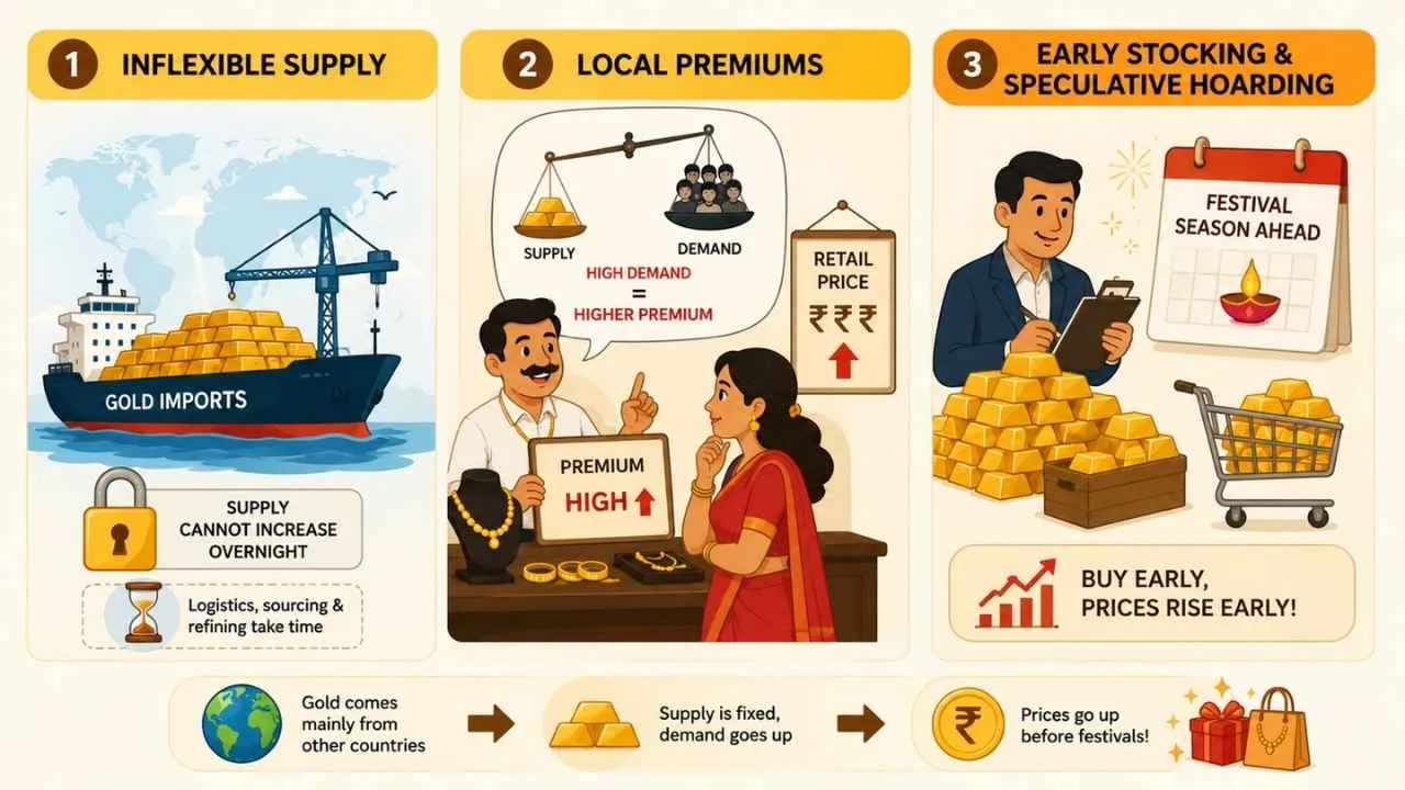 Gold prices increase step by step