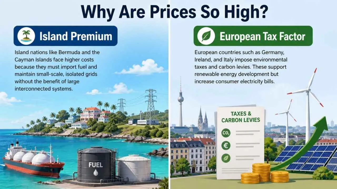 Top 5 Countries Where Electricity Costs the Most (1)
