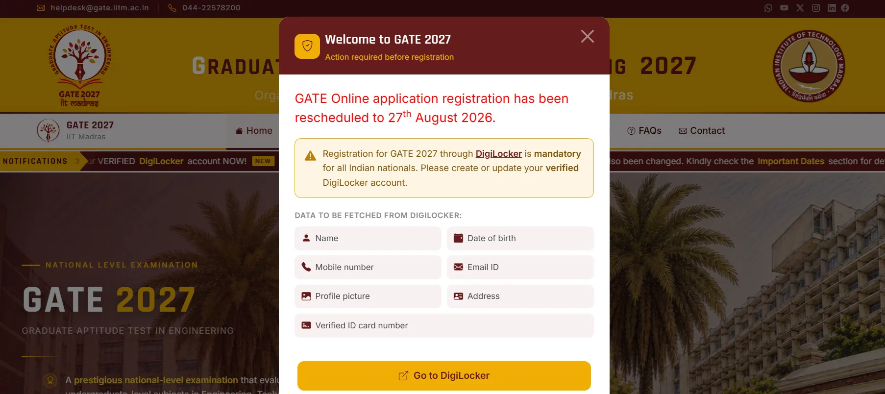 GATE 2027 Registration Begins: Check Direct Application Link, Required Documents, Fees