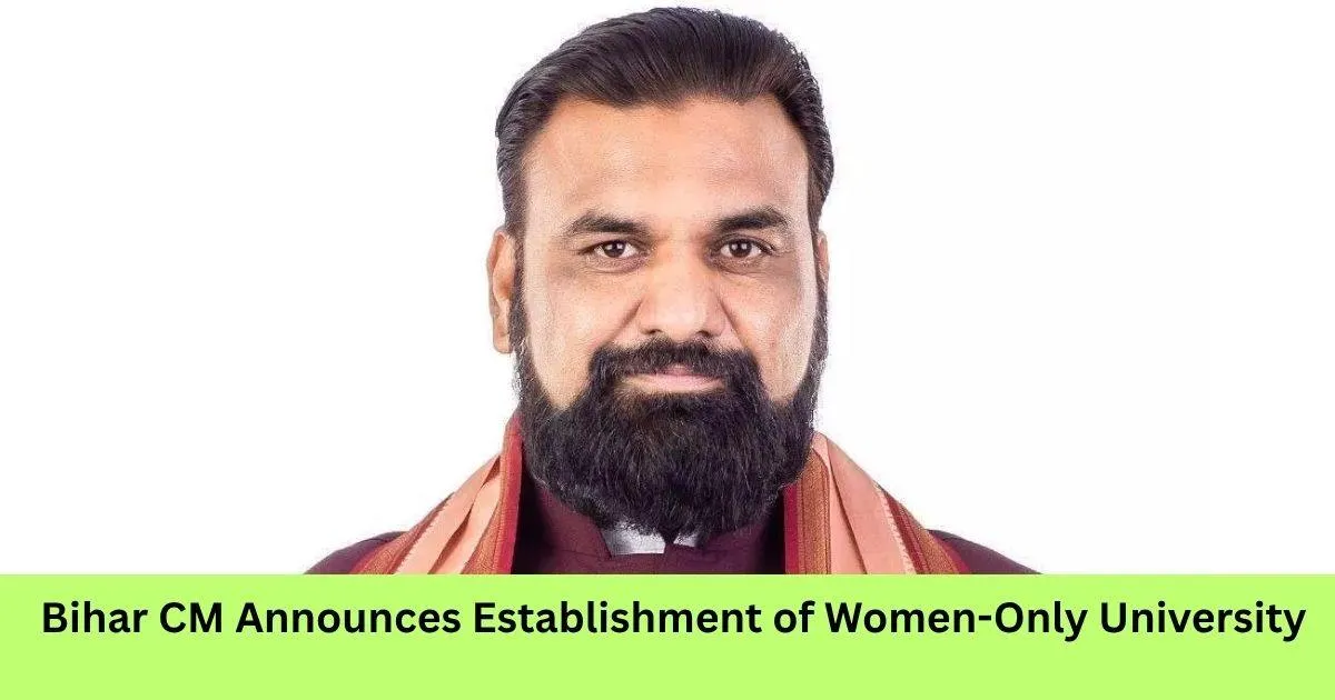 Bihar CM Announces Establishment of Women Only University
