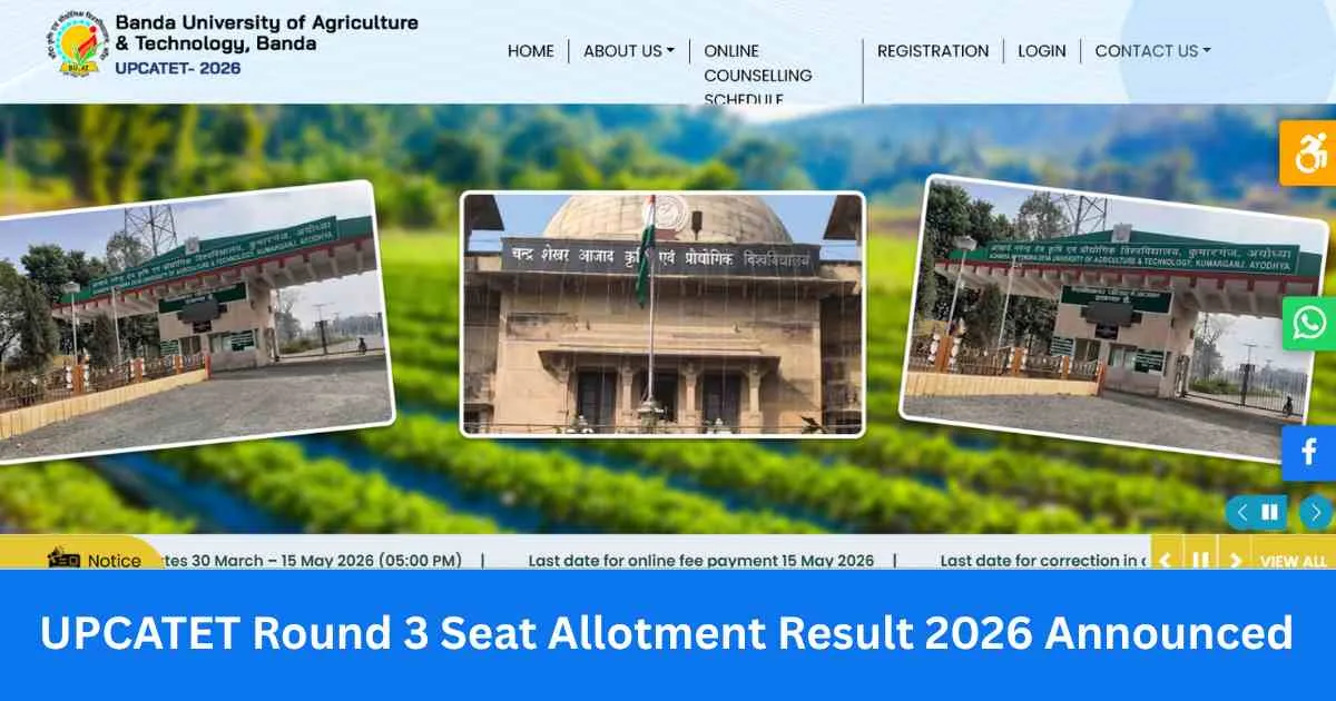 UPCATET Round 3 Seat Allotment Result 2026 Announced