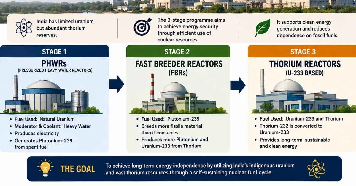 India three stage nuclearplants