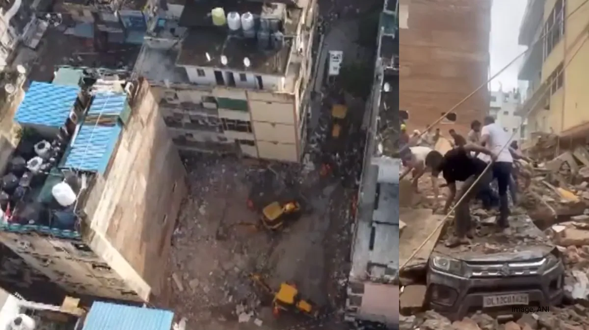He Called His Friend While Trapped Under Satya Niketan PG Building Debris; They Rushed To Rescue Him