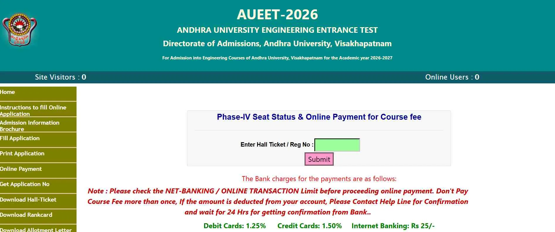 AUEET 2026 Final Phase Seat Allotment Out; Check Allotment Status at audoa.andhrauniversity.edu.in