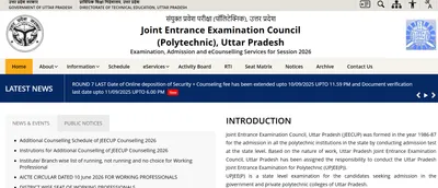 JEECUP Round 7 2026: Security And Counselling Fee Payment Deadline Extended, Check Revised Dates JEECUP Round 7 2026: Security And Counselling Fee Payment Deadline Extended, Check Revised Dates