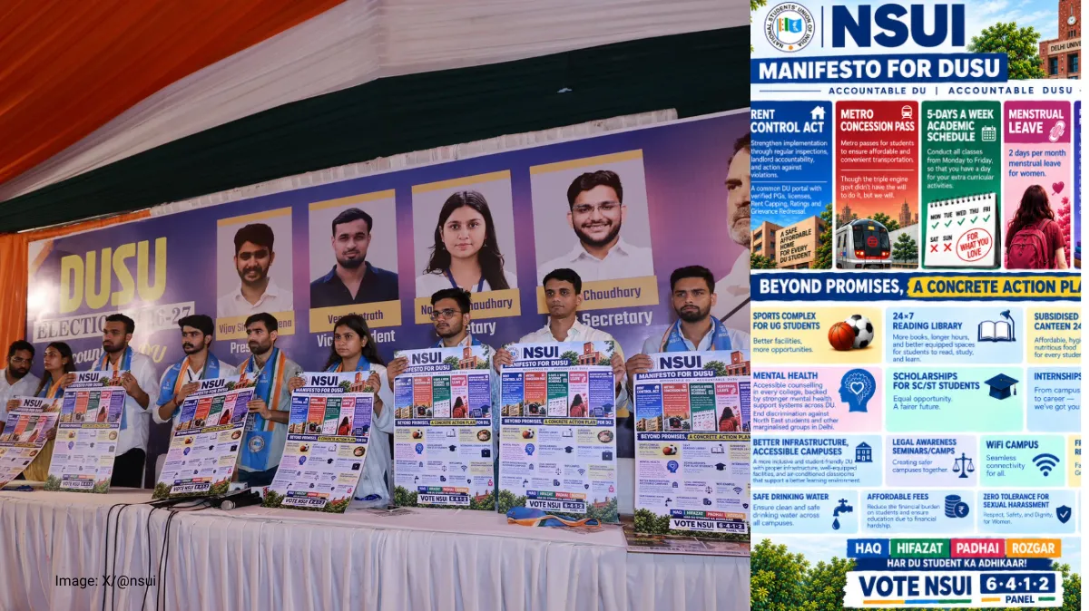 DUSU Elections 2026: Metro Concession Pass, Internships, 24*7 Library Among NSUI’s Key Promises