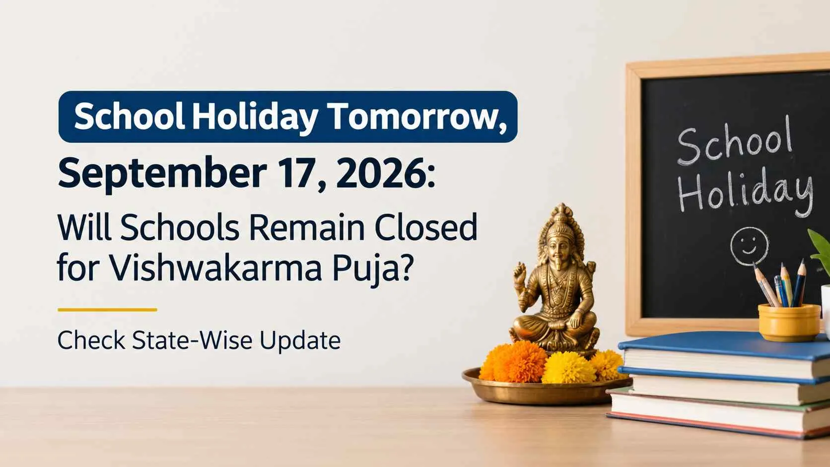 School Holiday Tomorrow, September 17, 2026: Will Schools Remain Closed for Vishwakarma Puja? Check State-Wise Update