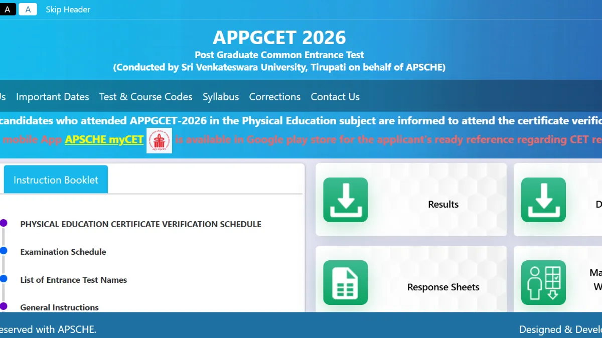 AP PGECET 2026 Counselling Schedule Revised, Registration Now Ends September 27