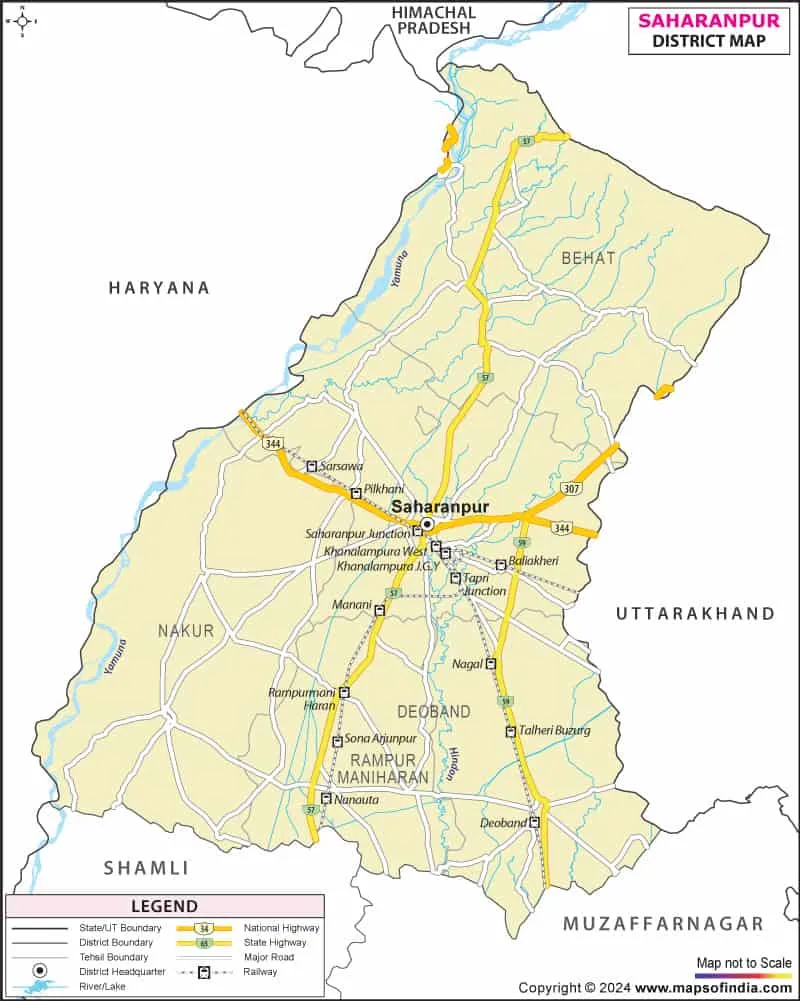 saharanpur-district-map