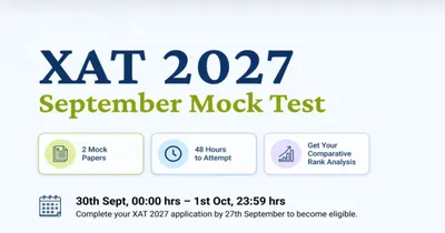 XAT 2027 Mock Test 2 to Be Held on September 30; Last Date to Apply September 27 XAT 2027 Mock Test 2 to Be Held on September 30; Last Date to Apply September 27
