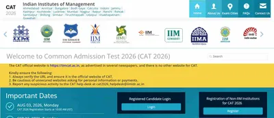 CAT 2026 New Registration Closes; Fee Payment Deadline Extended to September 24 at iimcat.ac.in CAT 2026 New Registration Closes; Fee Payment Deadline Extended to September 24 at iimcat.ac.in