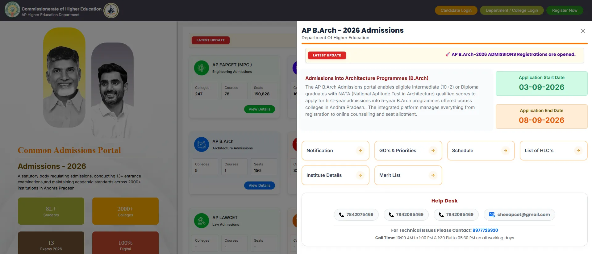 AP B.Arch Admissions 2026: Seat Allotment Result Releasing Today at cap.apcfss.in, Download Allocation Letter - Link Here