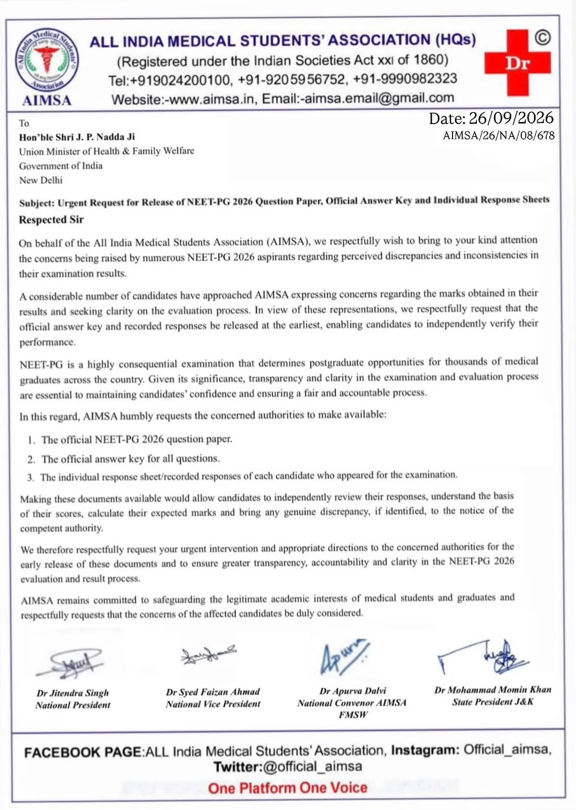 ALL INDIA MEDICAL STUDENT BODY