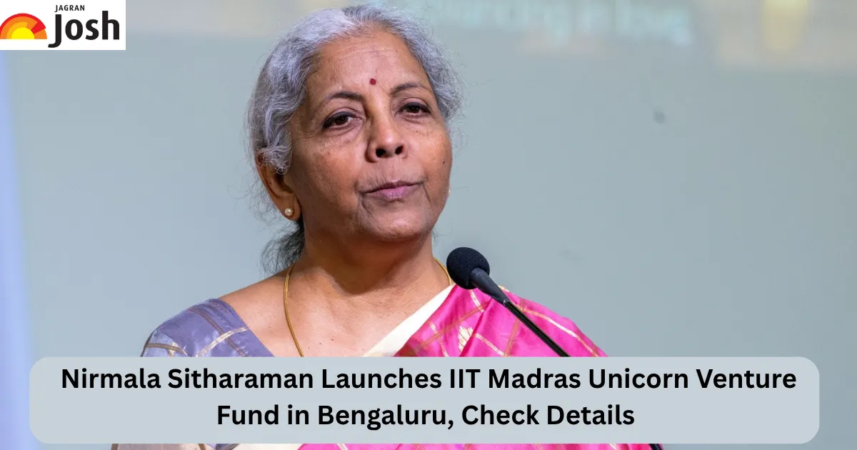 Nirmala Sitharaman Launches IIT Madras Unicorn Venture Fund in Bengaluru