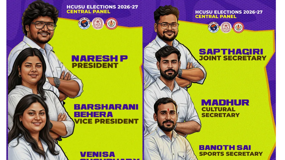 University of Hyderabad Student Union Elections 2026: ABVP Announces Candidates, To Contest With SLVD