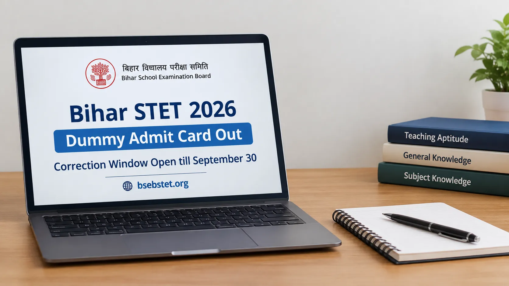 Bihar STET 2026 Dummy Admit Card Out: Correction Window Open till September 30 at bsebstet.org