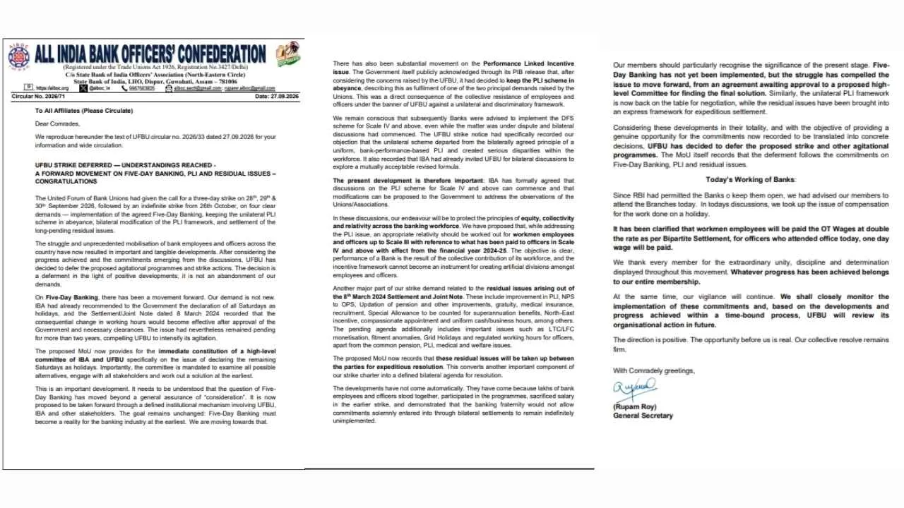 bank strike  STATEMENT