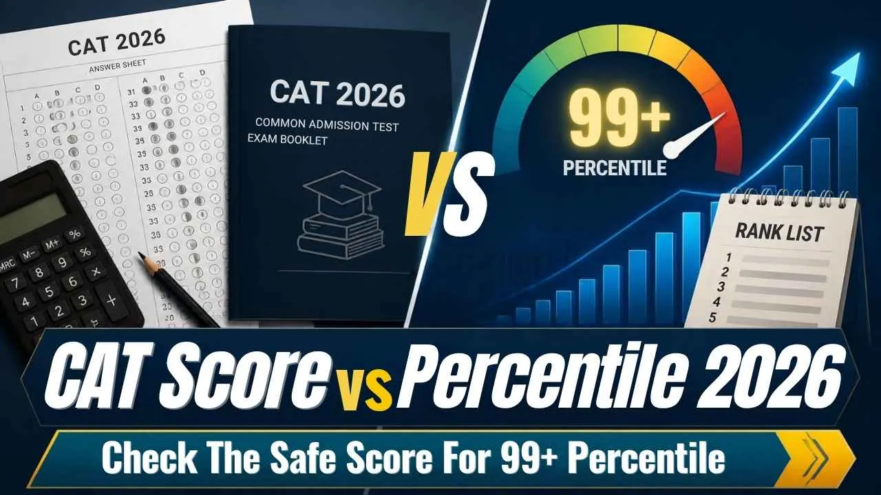 CAT Score vs Percentile 2026: Check The Safe Score For 99+ Percentile
