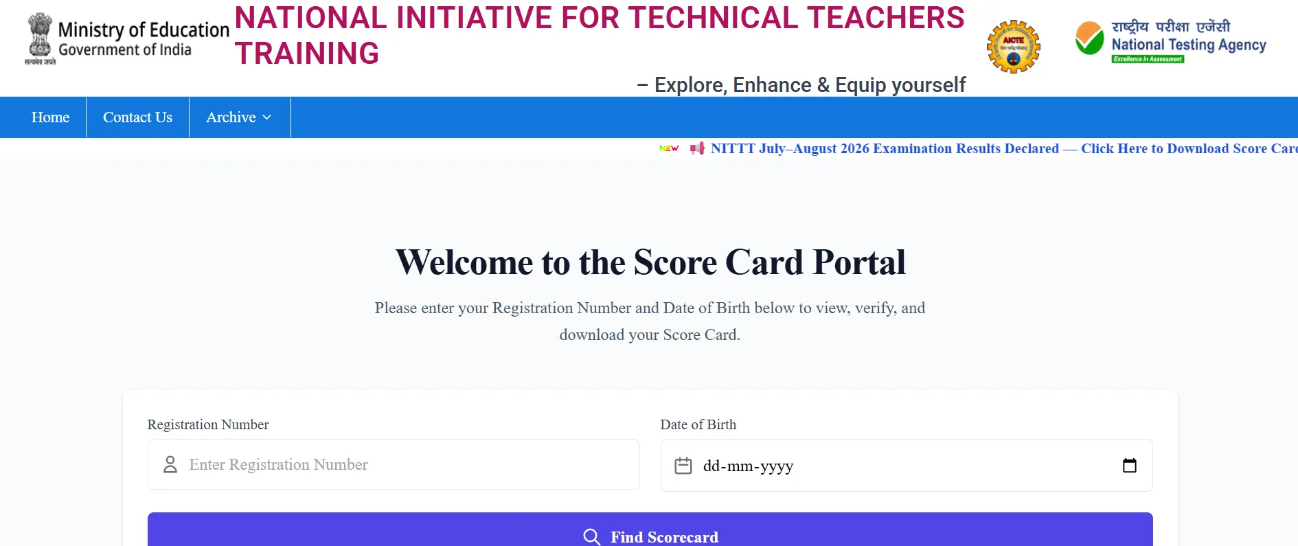 NITTT Result 2026 Out: Download Scorecard at nittt.nta.ac.in, Direct Link, Steps to Check