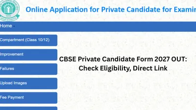 CBSE Private Candidate Form 2027 OUT: Apply at cbse.gov.in; Class 10, 12 Fees Details Here CBSE Private Candidate Form 2027 OUT: Apply at cbse.gov.in; Class 10, 12 Fees Details Here