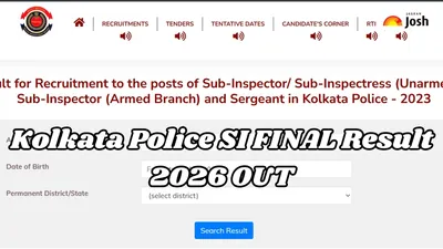 Kolkata Police SI Final Result 2023 Released by WBPRB on Oct 8, 2026 Kolkata Police SI Final Result 2023 Released by WBPRB on Oct 8, 2026
