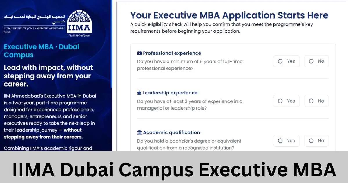 IIM Ahmedabad Announces 2 Year Executive MBA programme at Dubai campus