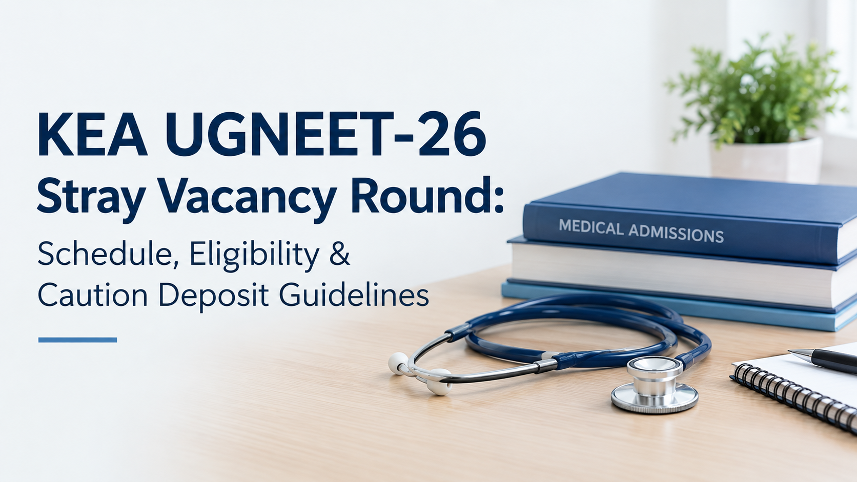 KEA UGNEET-26 Stray Vacancy Round: Schedule, Eligibility & Caution Deposit Guidelines