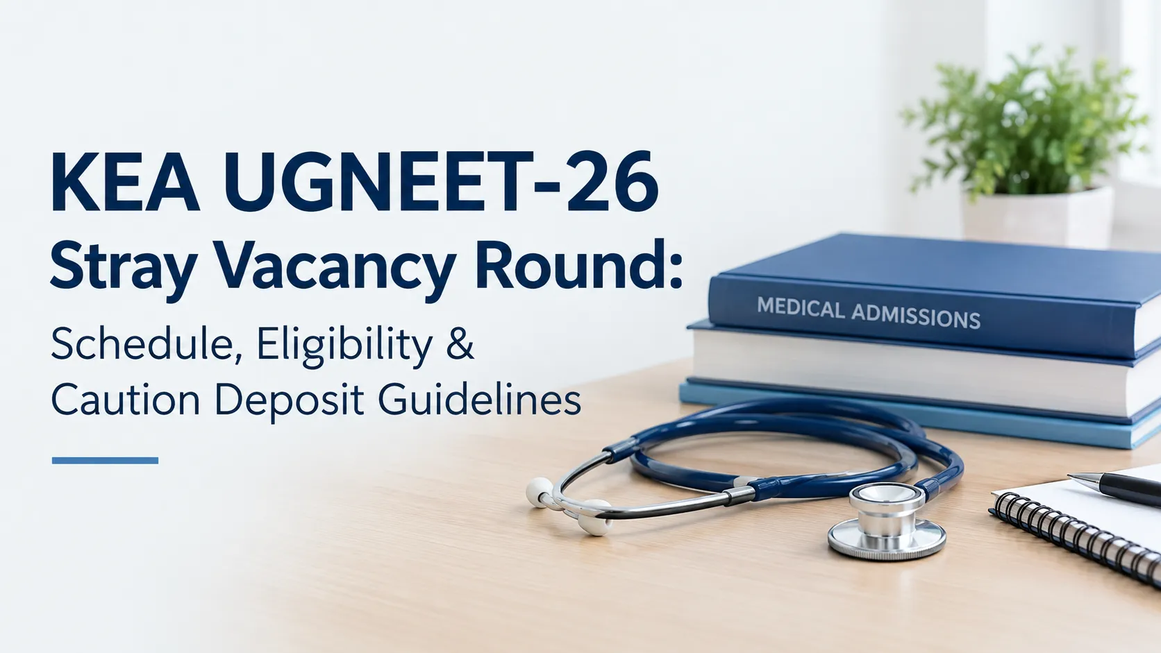 KEA UGNEET-26 Stray Vacancy Round: Schedule, Eligibility & Caution Deposit Guidelines