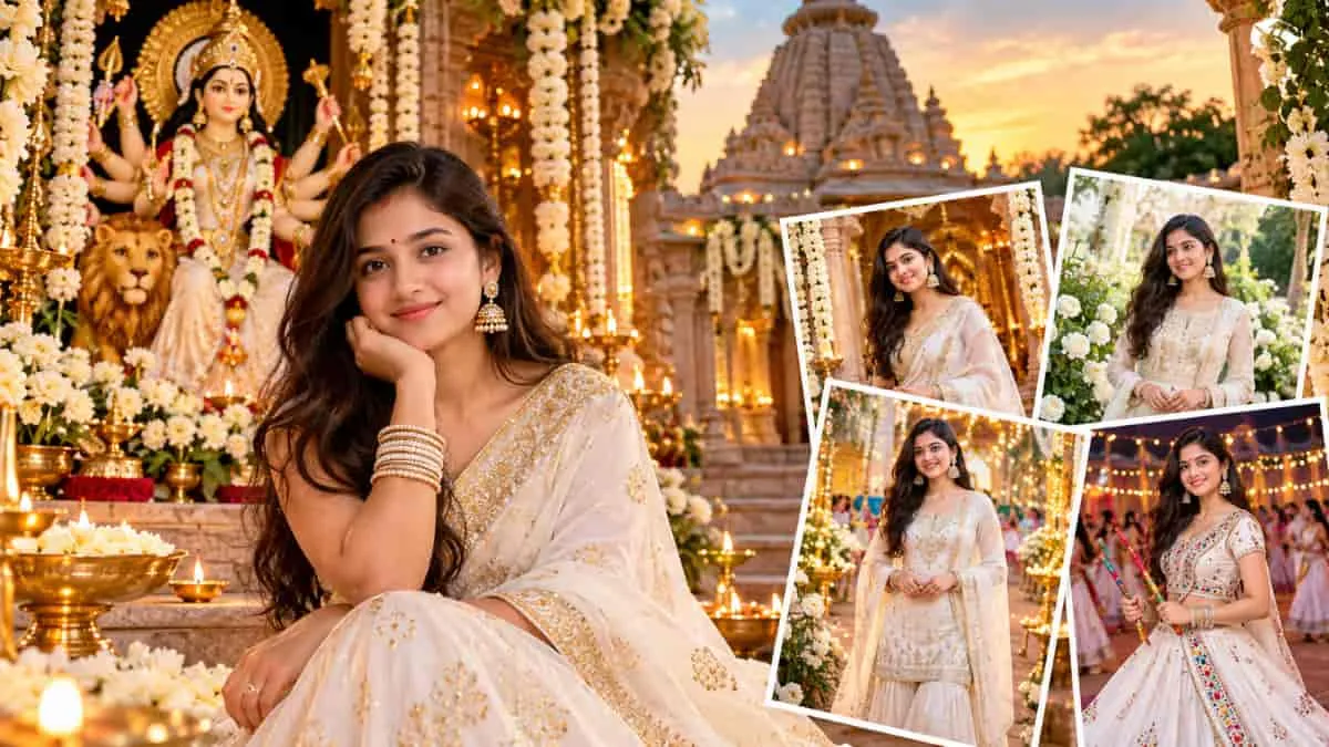 ChatGPT Second Day of Navratri AI Editing Prompts: Turn Your Photos into Ultra HD 8K Images for Day 2 Navratri Colour White