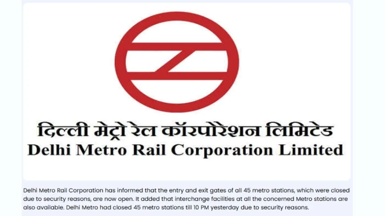 Delhi metro today notification