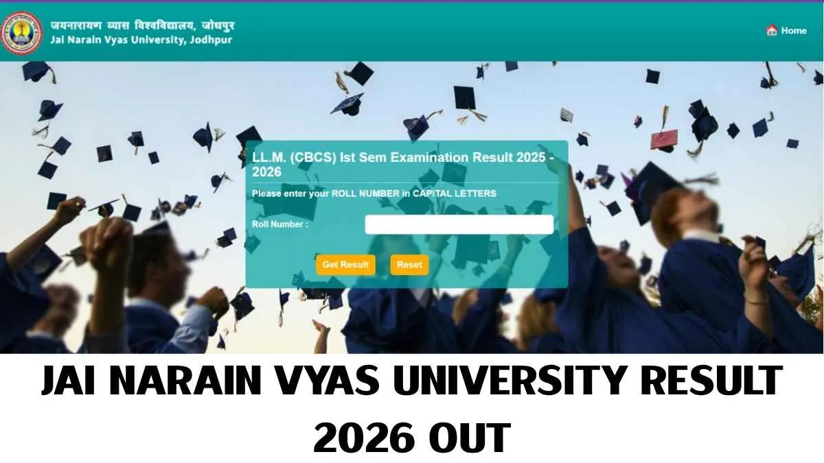Jai Narain Vyas University Result 2026 डाउनलोड करें।