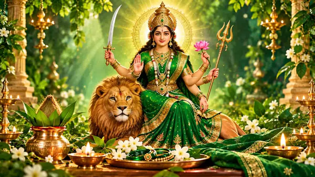 Navratri Colours Day 6 2026: Green Colour Significance, Date, and Outfit Ideas in October Navratri 2026