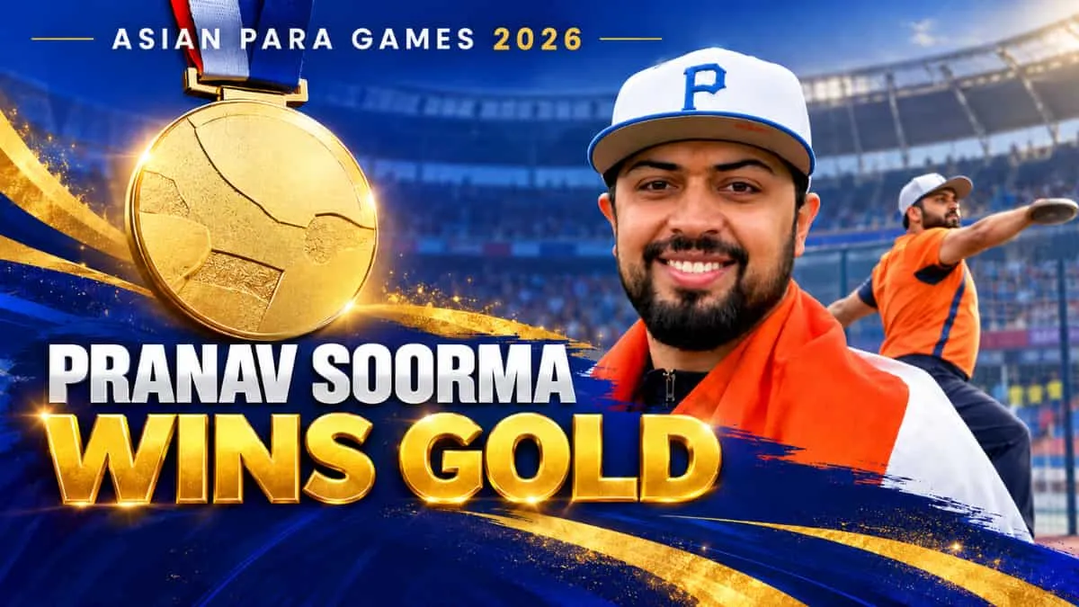 Pranav Soorma Wins Gold at Asian Para Games 2026, Creates New Asian Record in Discus Throw