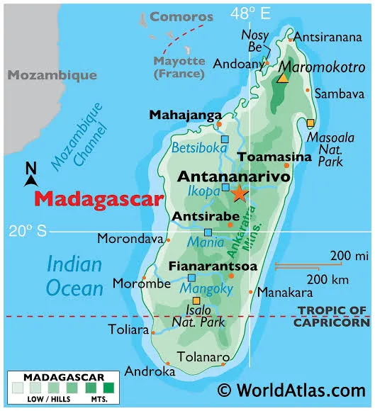 madagascar map