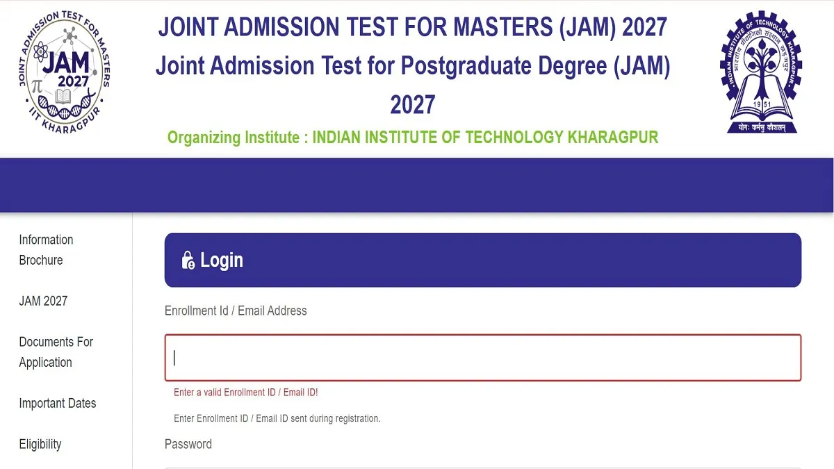 IIT JAM 2027 Extended Application Window Closes Today, Apply at jam.iitkgp.ac.in