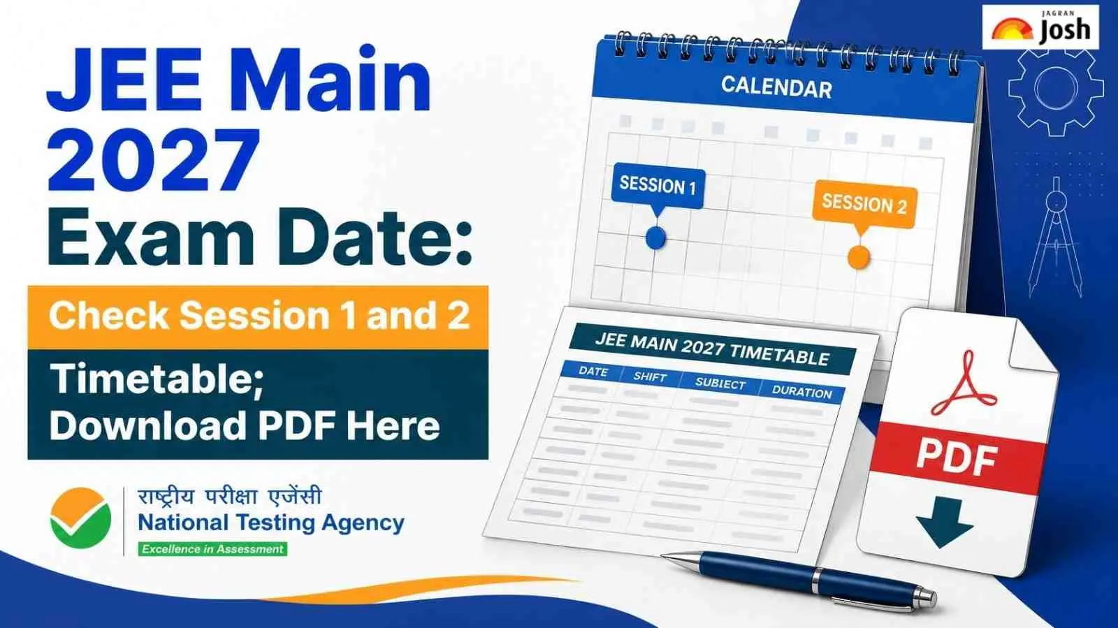 JEE Main 2027 Exam Date: Check Session 1 and 2 Timetable; Download PDF Here