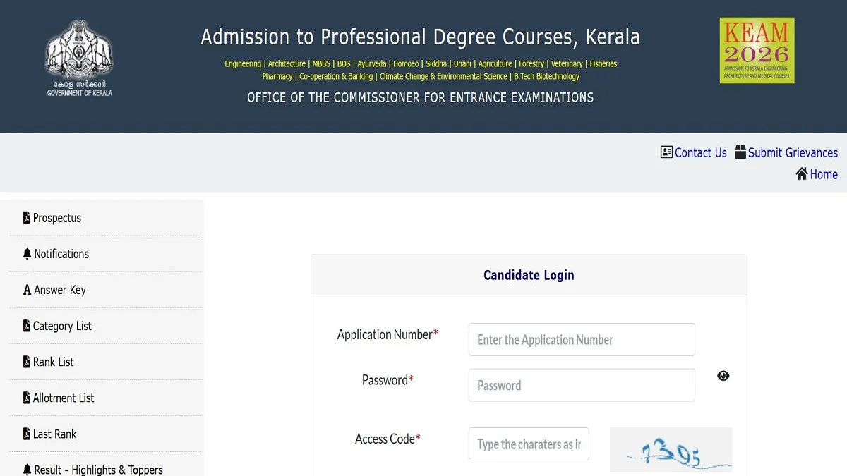Kerala NEET UG Counselling 2026: Option Entry for Phase 3 Allotment to Ayurveda/Homoeo/Siddha/Unani/ Medical Allied Courses Open at cee.kerala.gov.in