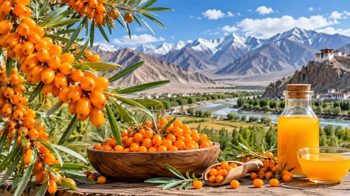 Largest Producer of Seabuckthorn in India, Also Known as 'Leh Berry' and the 'Liquid Gold of the Himalayas'