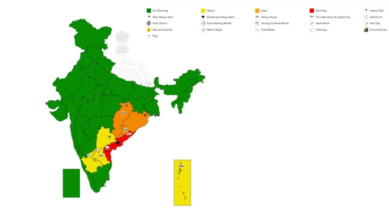 IMD WEATHER Rain Map TODAY