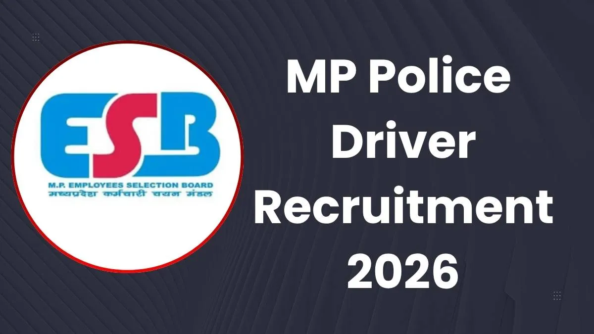 MP Police Driver Vacancy 2026