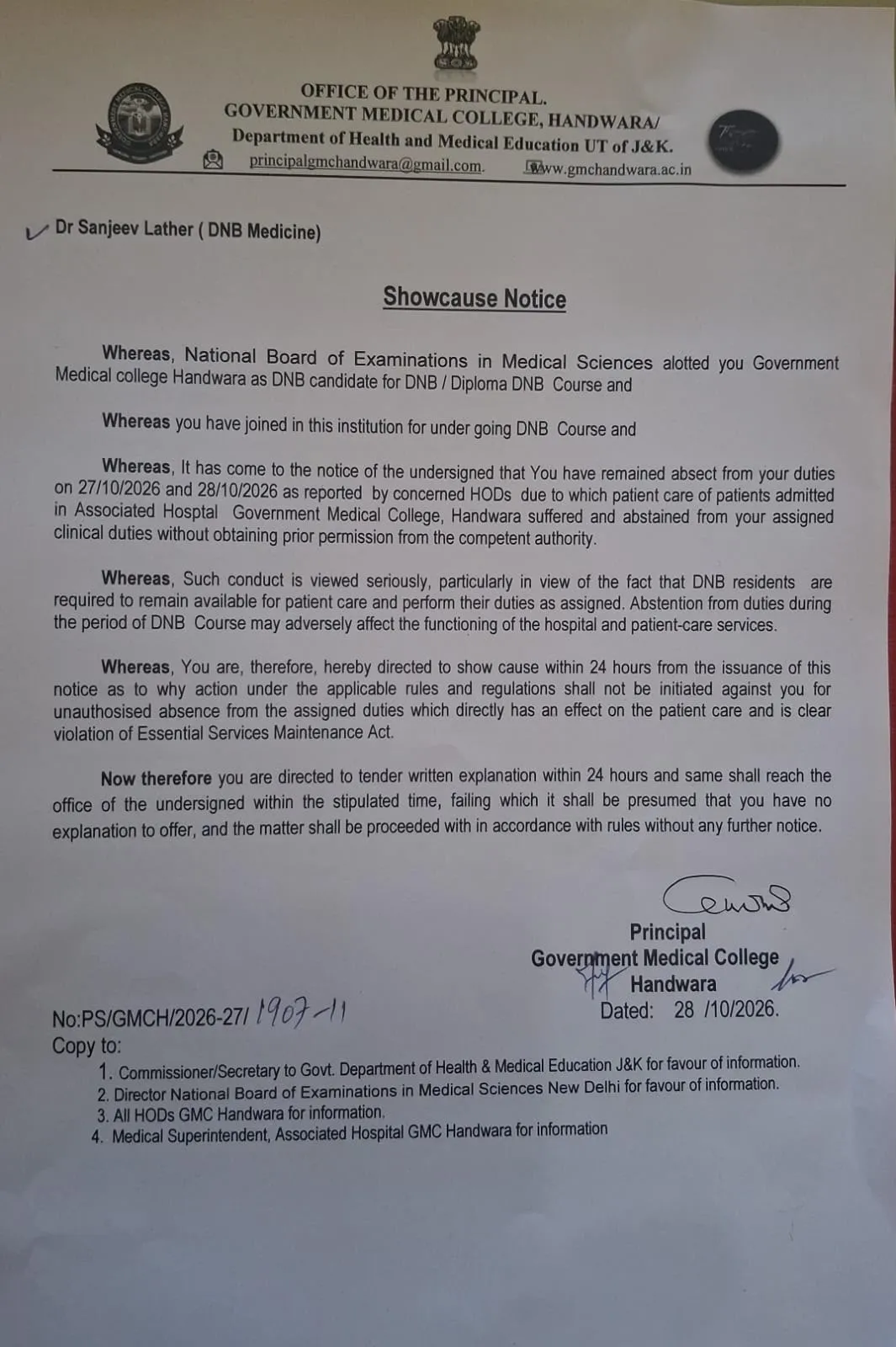 notice