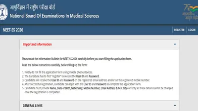 NEET SS 2026 Applications Commence, Eligible Candidates can Apply Until Nov 18 at nbe.edu.in