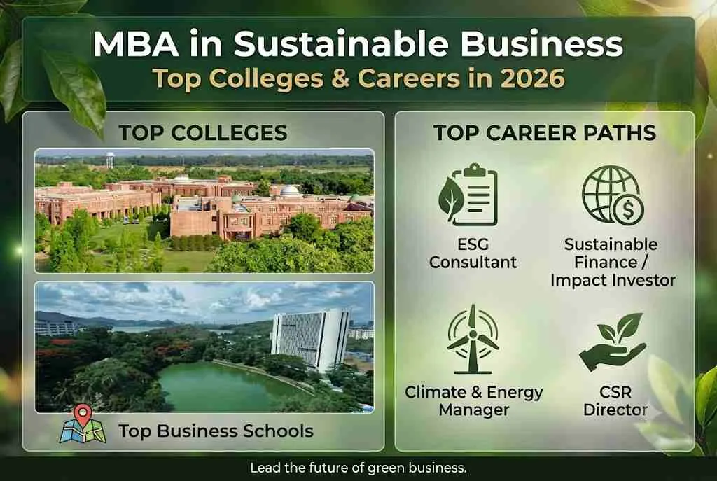 MBA in Sustainable Business 2026: Top B-Schools, Specialised Curricula, ESG Placements & Career Scope