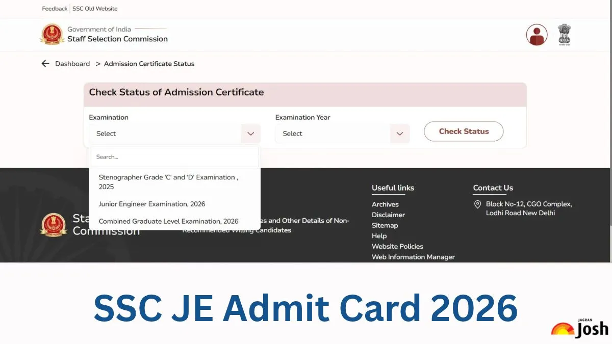 SSC JE Paper 1 Admit Card 2026