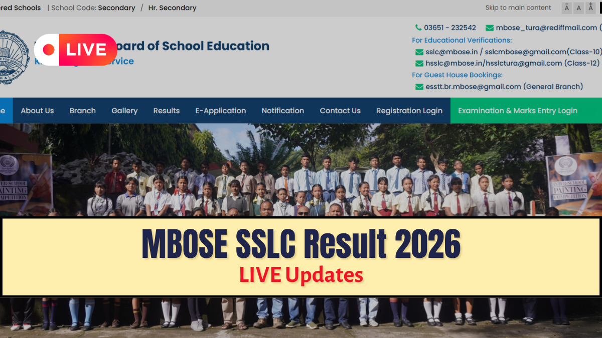 MBOSE SSLCS Result 2026 LIVE Updates