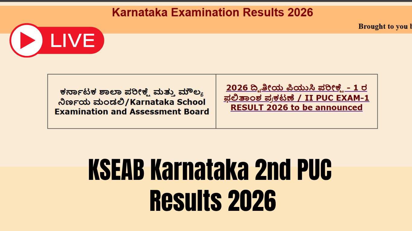 Karnataka 2nd PUC Result 2026 Here!
