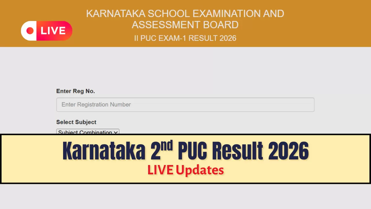 Karnataka 2nd PUC Result 2026 LIVE Updates
