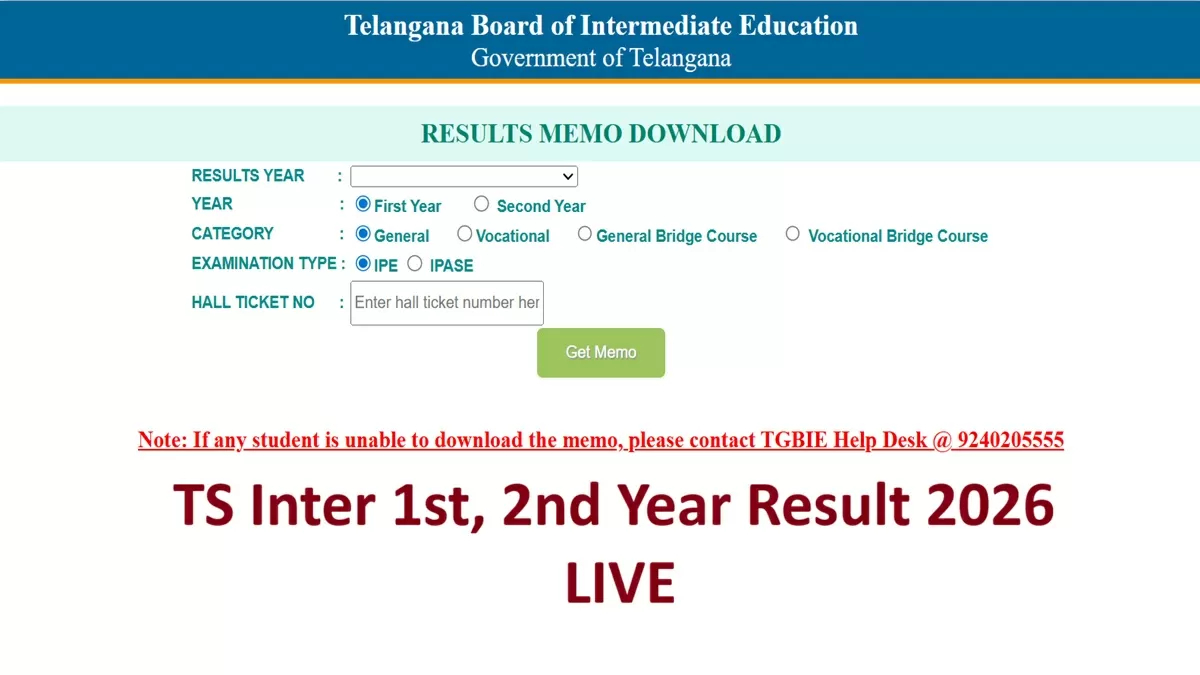 TS Inter Result 2026 LIVE: Check TGBIE Telangana 1st and 2nd Year ...